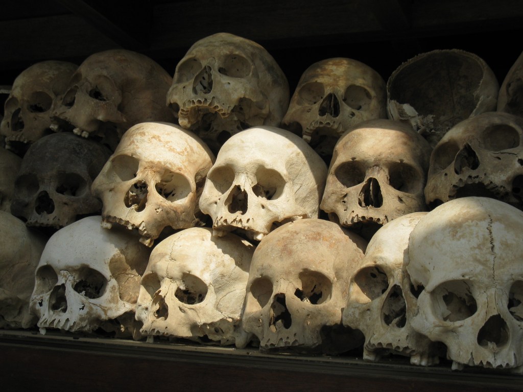 skulls in the stupa